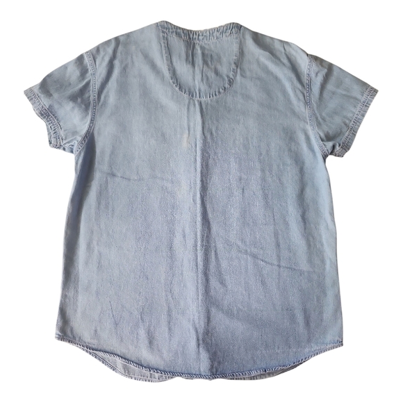 Vintage Quizz Again New York Embroidered Denim Shirt Women’s Size M Sunflower - Picture 5 of 7